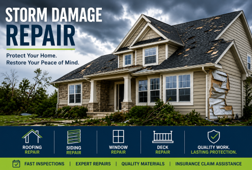 storm home damage 1st Choice Remodeling