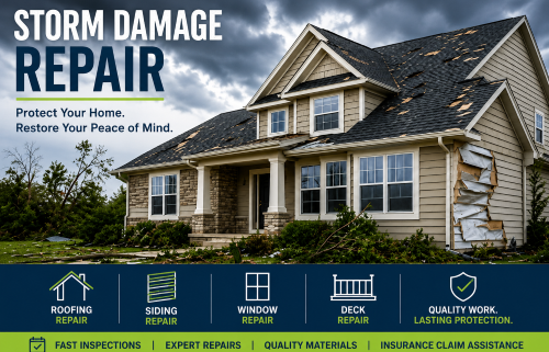 storm home damage 1st Choice Remodeling